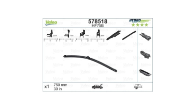 Lamela stergator Hidroconect Citroen C4 Picasso (Ua/Ud), 10.2006-06.2013; Citroen C4 Picasso/Spacetourer, 06.2013-; Ford Galaxy, 10.2015-; Ford S-Max, 10.2015-; Ford Transit/Tourneo Connect, 03.2013-, Fata, Dreapta, VALEO