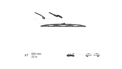 Lamela stergator Valeo 567777, cu lama de 550 mm, 1 buc. Standard, tip fixare U