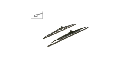 Set stergatoare parbriz BOSCH FIAT STILO PUNTO II DOBLO, 2 Dodge/Chrysler NEON, CITROEN DAIHATSU KIA RIO Mazda 323, 323P; 323F, 6; 626; MX-3, RENAULT CLIO II Nissan MICRA MITSUBISHI SUZUKI SWIFT, Toyota AVENSIS IQ VW CADDY II, POLO, 530+450 mm; cu Spoiler