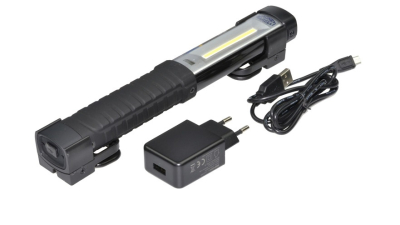 Lampa de lucru cu 2xLED Magneti Marelli 007935030150 3W 150 lm, 300 lm, 50 lm, cu incarcator, cu sistem de fixare, magnet, maner si comutator