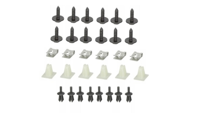 Set clipsuri fixare carenaj aripa interioara Seria 3 (E46), 1998-2006; Seria 5 (E39), 01.1996-06.2004; Seria 5 (E60/E61), 06.2003-06.2010; Seria 7 (E65/E66), 09.2001-2008, 32 bucati la set