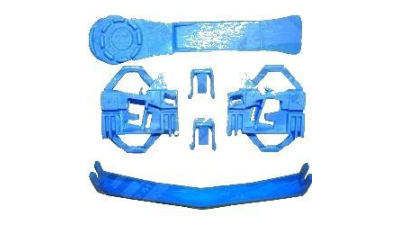 Clema macara geam Seat Ibiza Cordoba 6L, Vw Polo Classic 6KV, kit reparatie macara Fata , Stanga, cu sistem fixare cablu