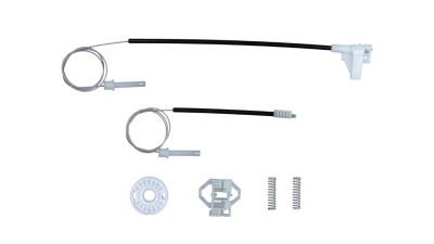 Kit reparatie macara geam spate Vw Polo 6N 1994-1999, Seat Ibiza 6K 1993-2002, Seat Cordoba 6K 1993-2002 electrica - spate stanga (cablu role si suport geam)