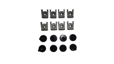Set cleme fixare scut cutie viteze BMW Seria 1 (E81/E82/E87/E88), 09.2004-10.2013; Seria 3 (E90/E91), 11.2004-06.2012; Seria 3 (E92/93) COUPE/CABRIO, 09.2006-2013, 16 piese la set,Scut cutie viteze