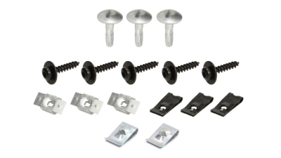Set suruburi fixare scut bara fata Citroen C4 (La/Lc), 10.2004-09.2008; C4 Picasso (Ua/Ud), 10.2006-06.2013; C5 (Rc/Re), 10.2004-01.2008; C5 (Rd/Td), 01.2008-, pentru scut bara fata, 16 bucati