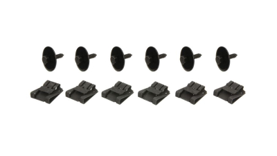 Set suruburi fixare scut bara fata Mercedes Clasa E (W210), 06.1995-03.2003; Clasa E (W211) 03.2002-12.2009, pentru scut bara fata, 12 bucati