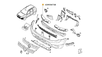 Absorbant Bara Fata Dreapta Dacia Duster 2010 - 2018
