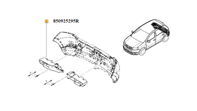 Absorbant Bara Spate Dreapta Dacia Sandero 2 2012-2017 , Sandero Stepway 2012-2017