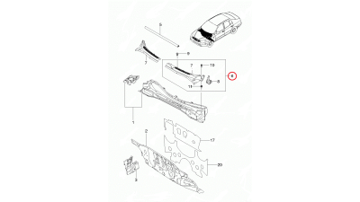 Acoperire grila ventilatie capota fata Dreapta Chevrolet V97 , Leganza 96228278 original