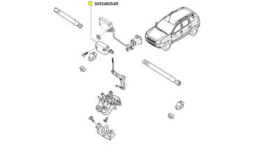 Actuator Portiera Dacia Logan 2004-2012 Sandero 2008-2012 Duster 2010-2018(2 Pini) Renault 905548054r; Motoras Pentru Inchidere Usa , Inchidere Hayon