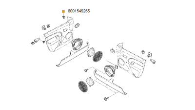 Agrafa Fixare Panou Tapiterie Usa Dacia Logan 2004-2012 Sandero 2008-2012 Renault 6001549265