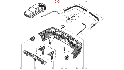 Agrafa Fixare Bandou Bara Fata Spate Renault 7701042790