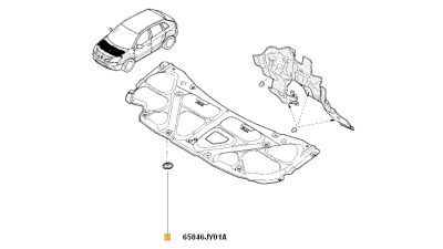 Agrafa Insonorizant Capota Fata Renault Kadjar , Koleos 2008-, Master, Nissan Oem