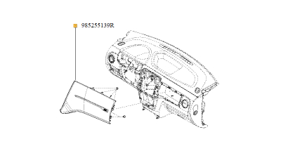 Airbag Pasager Dacia Lodgy, Dokker Renault 985255139r