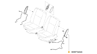 Airbag Lateral Scaun Sofer Dacia Duster 2010-2018 Renault 8200724241