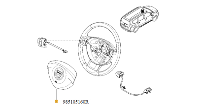 Airbag Sofer Daciu Lodgy Dokker 2012-2018 Renault 985105160r