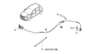 Amortizor Capota Fata Dacia Logan 2013- Logan Mcv 2 Kombi 02.13-, Sandero 2013-