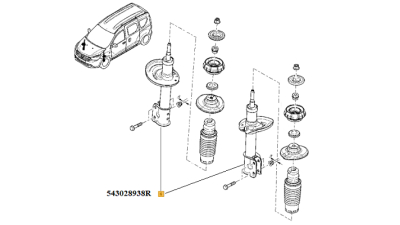 Amortizor Fata Dacia Dokker Express 1.2-1.6lpg 12.12-