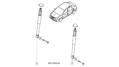 Amortizor Spate Dacia Logan Express, Logan Mcv; Renault Logan 1 1.4-1.6lpg 02.07-