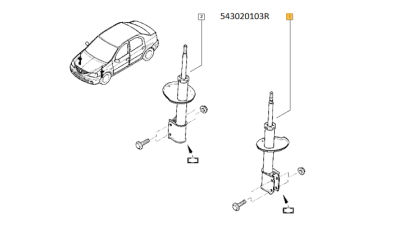 Amortizor Suspensie Fata Dacia Sandero Stepway 1.2-1.6lpg 06.08-