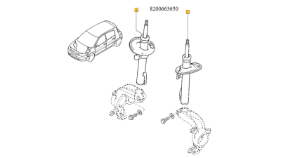 Amortizor Suspensie Fata Renault Megane 10.02-