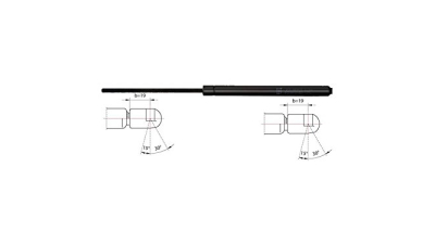 Amortizor hayon Opel Astra H 2003-2012 Model LIFTBACK, echilibror portbagaj spate stanga=dreapta. 132743 24463829, lungime 424.50mm, forta 450N, cursa 165mm, Polcar Polonia, 1 buc.