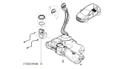 Ansamblu Pompa Carburant Dacia Logan 2 10.2012- , Logan Mcv 2, Sandero 2 2012- Motor 0.9 Benzina