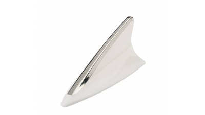Antena auto ornamentala Rechin Alb + Crom 5.5x13.8x5.1cm universala