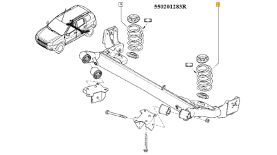 Arc Spate Dacia Duster 4x2 2010-2018