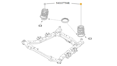 Arc Suspensie Fata Duster 4x2, 4x4 (L=390mm D=12.00mm) Dacia Duster 10.13-01.18 Motor 1.2