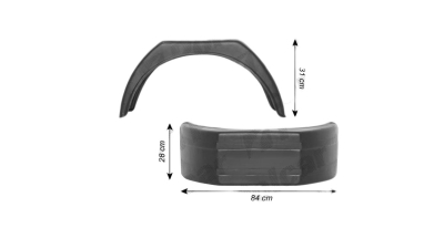 Aripa remorca plastic, aparatoare noroi roti spate remorci 28/84/31 cm