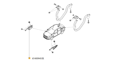 Balama Capota Spate Dreapta Dacia Logan 2012-2018 ; Sandero 2012-2018