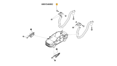 Ax Articulatie Balama Capota Spate Dacia Logan 1 2 2004-2018