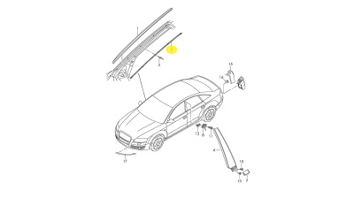 Banda Fixare Parbriz Stanga Vw 4F0845453