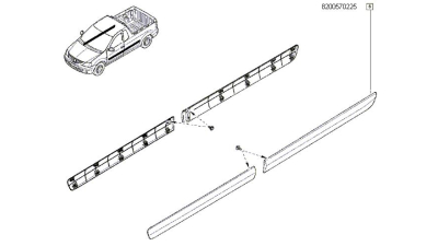 Bandou Aripa Spate Stanga Dacia Logan Pick-Up 2008-2012