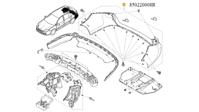 Bara De Protectie Spate Renault Megane 1 Sedan 1995-1999