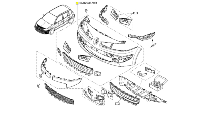 Bara Fata Renault Megane 2 2002-2008 (Nu Este Compatibila La Modele Rs, Sport)