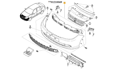 Bara Fata Renault Clio Symbol Thalia 1 1998-2009