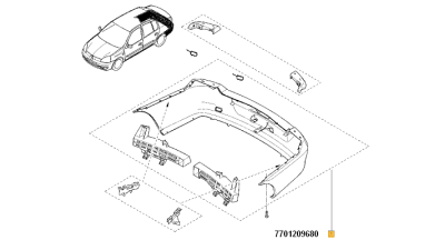 Bara Spate Renault Thalia 2006-10.2008