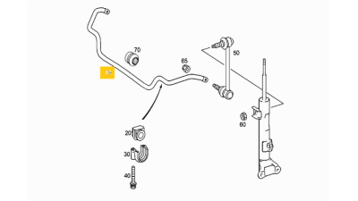 Bara Stabilizare Suspensie Fata Mercedes Clasa C (W203), Clasa Clk (C209) 1.8-3.2 05.00-05.09