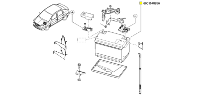 Baterie 12v 50ah 420a Dacia Acumulator Auto 6001548896