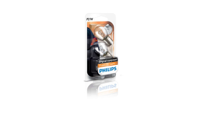 Set 2 becuri auto Philips pentru semnalizare 12V PY21W , alb
