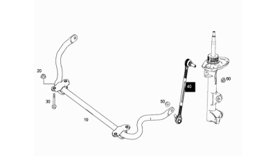 Bieleta Antiruliu Fata Mercedes Clasa C (W204), 01.07-, Clasa E Coupe (C207) 01.09-