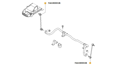 Bieleta Antiruliu Fata Dacia Duster 2010-2017; Renault Laguna 2007-2015, Latitude 2010- 295mm