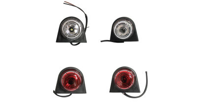 Lampi laterale de gabarit cu LED 24V, rosu-alb, PVC elastic /set BK69051
