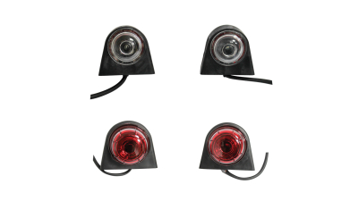Lampi laterale de gabarit cu LED 24V, rosu-alb, PVC dur /set BK69052