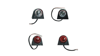Lampi laterale de gabarit cu LED 24V, rosu-alb, PVC elastic /set BK69053