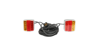 Set lampi LED magnetice pentru remorca, fisa 7 pini, cablu intre stopuri de 2,5m, cablu fisa 7.5m 12 V Breckner Germany