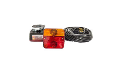 Set lampi magnetice pentru remorca, fisa 7 pini, cablu intre stopuri de 2.5m, cablu fisa 7.5m 12 V Breckner Germany