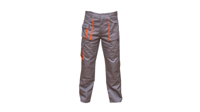 Pantaloni de lucru poliester cu bumbac 235g/m2, gri cu portocaliu marimea 46 Breckner Germany